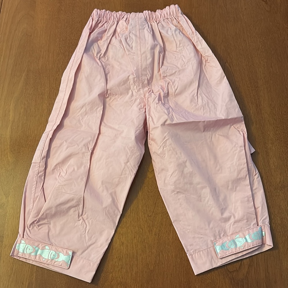 REI Rain Jacket & Rain Pants Set - Pink with Fish Details Size 3T - Picture 6 of 12